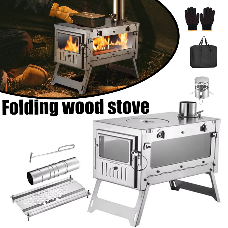 Camping Cooking Burner - Estufa de tienda portátil de acero