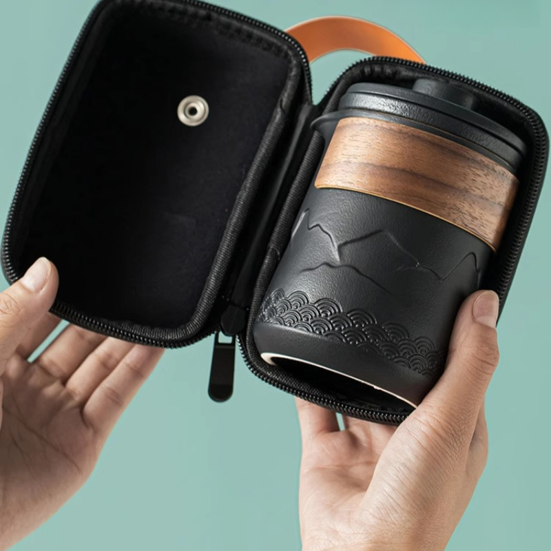 Camping Cooking Utilities - Juego de té de viaje portátil,