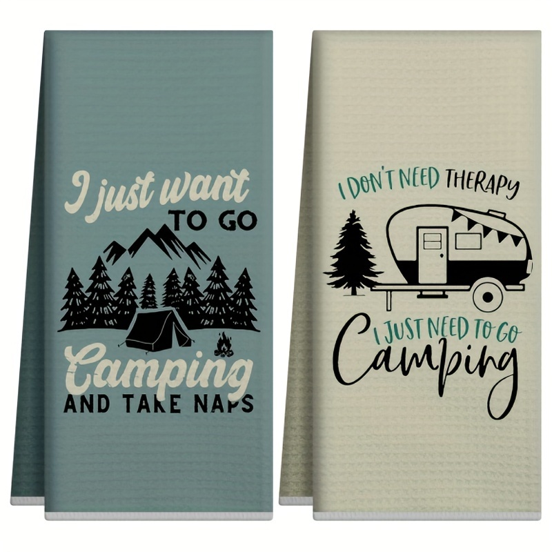 Camping Cooking Essentials - 2 piezas, toallas de cocina estilo