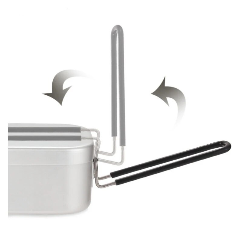 Camping Cooking Bowl - Fiambreras de aluminio de 800/1400ML, vajilla