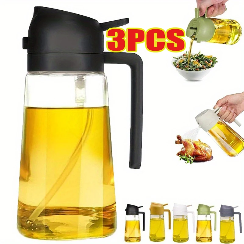 Camping Cooking Oil Bottle - Rociador de Aceite 2 en 1,