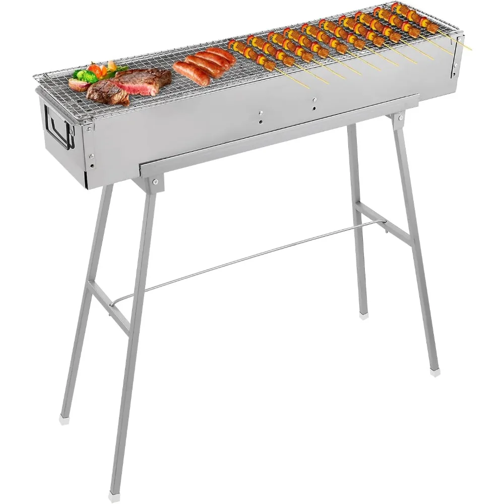 Camp Grill Portable Folding - Parrillas de carbón portátiles, parrilla de