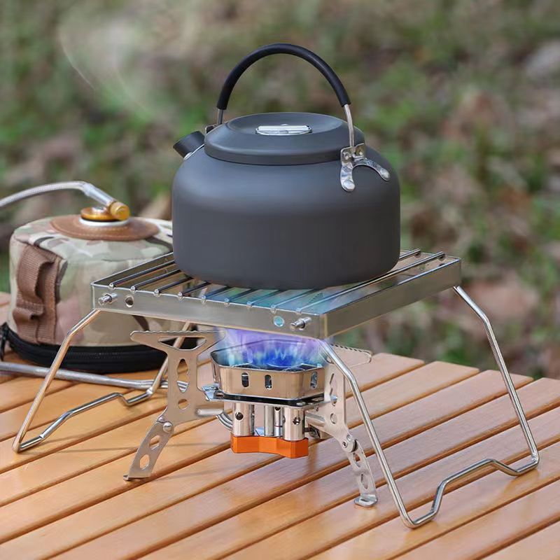 Camp Grill Portable Folding - Soporte de estufa de acero inoxidable