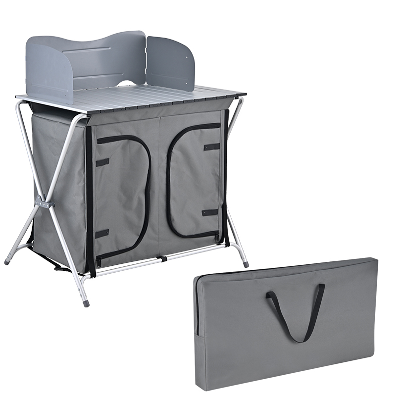 Camping Cooking Table With Storage - Mesa de Cocina Plegable de Aluminio