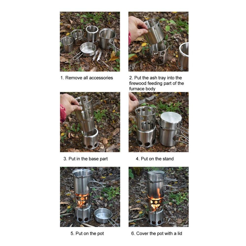 Juego de utensilios de cocina  - Camping Cooking Pot With Lid reseña y precio