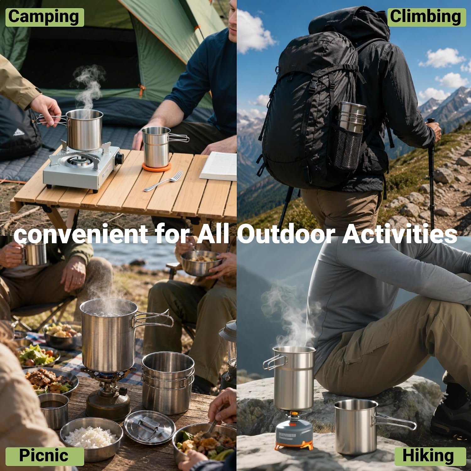 Tazas plegables para acampar,  - Camping Cooking Appliances reseña y precio