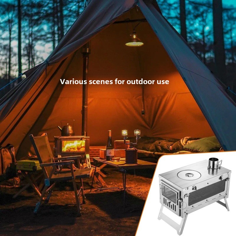 Estufa de tienda portátil de a - Camping Cooking Burner reseña y precio