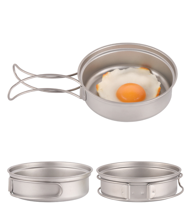 Sartén de titanio para acampar - Camping Cooking Frying Pan reseña y precio