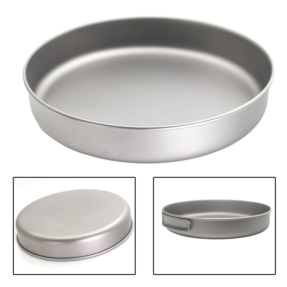 Olla ultraligera de Ti pura pa - Camping Cooking Frying Pan reseña y precio