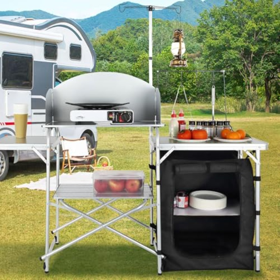 Mesa de Cocina para Camping, M - Camping Cooking Table With Storage reseña y precio