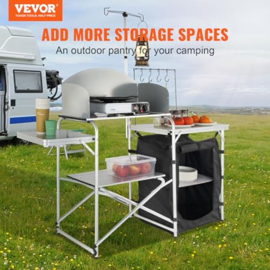 Mesa de Cocina para Camping, M - Camping Cooking Table With Storage reseña y precio