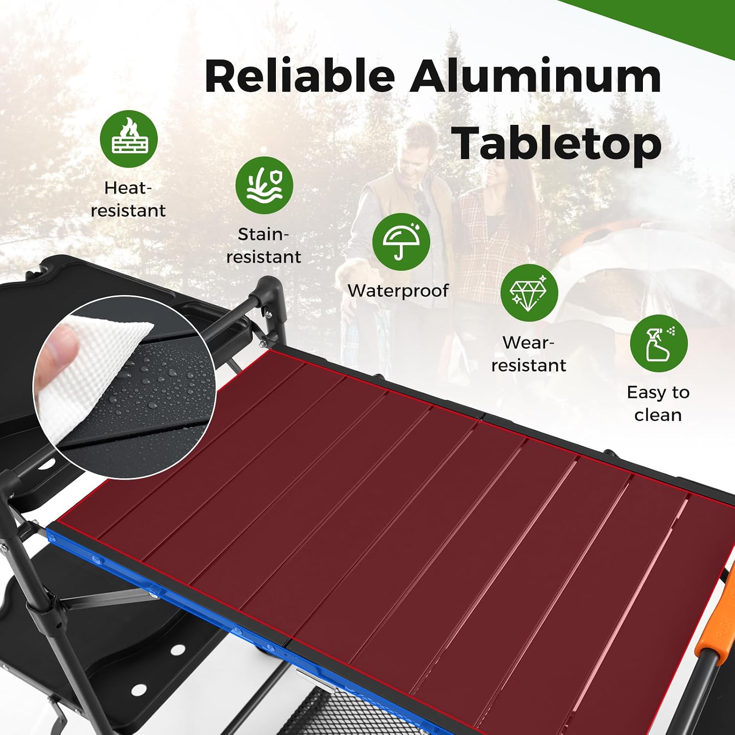 Mesa de Cocina Portátil para C - Camping Cooking Table With Storage reseña y precio