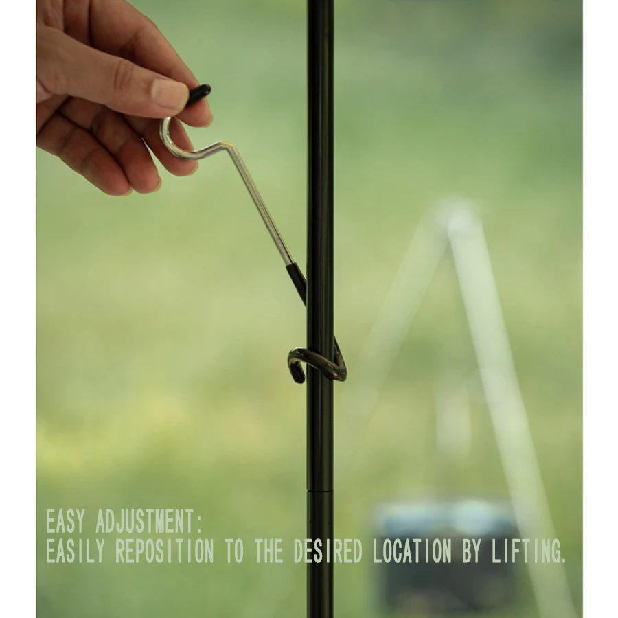 Gancho de luz para acampar al  - Camping Cooking Hanger reseña y precio