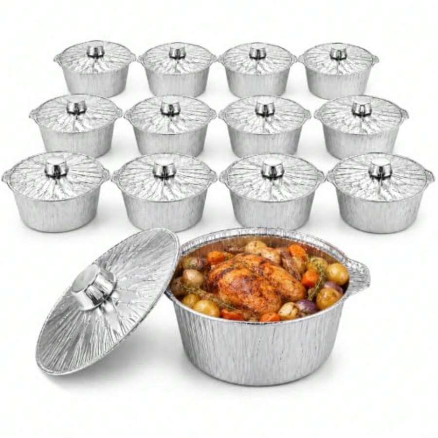 Paquete de 12 ollas desechable - Camping Cooking Pot With Lid reseña y precio