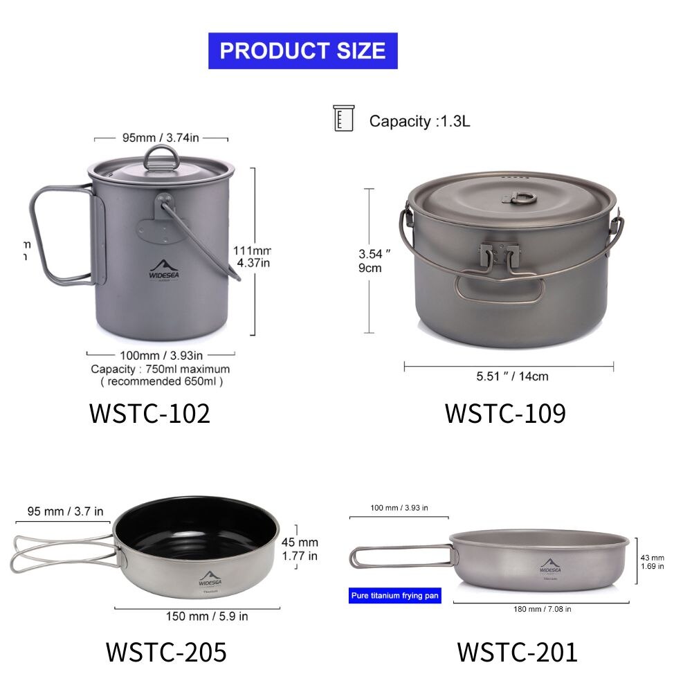 Widesea-vajilla para acampar,  - Camping Cooking Rice reseña y precio