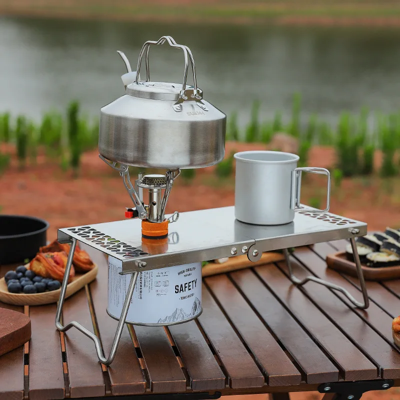 Mesa de té portátil para exter - Camp Grill Portable Folding reseña y precio