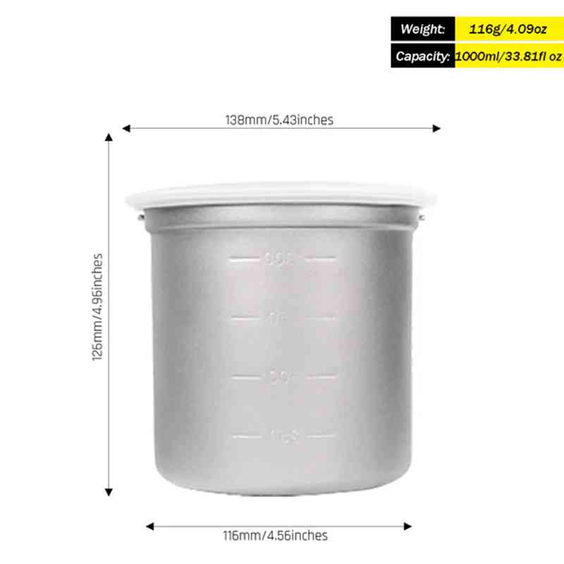 Silverant-olla de titanio para - Camping Cooking Rice reseña y precio