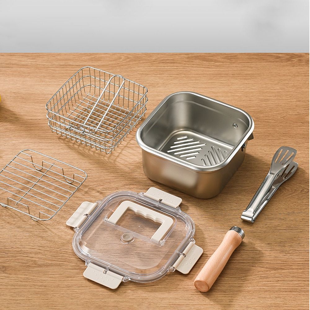 Sartén portátil de acero inoxi - Camping Cooking Basket reseña y precio