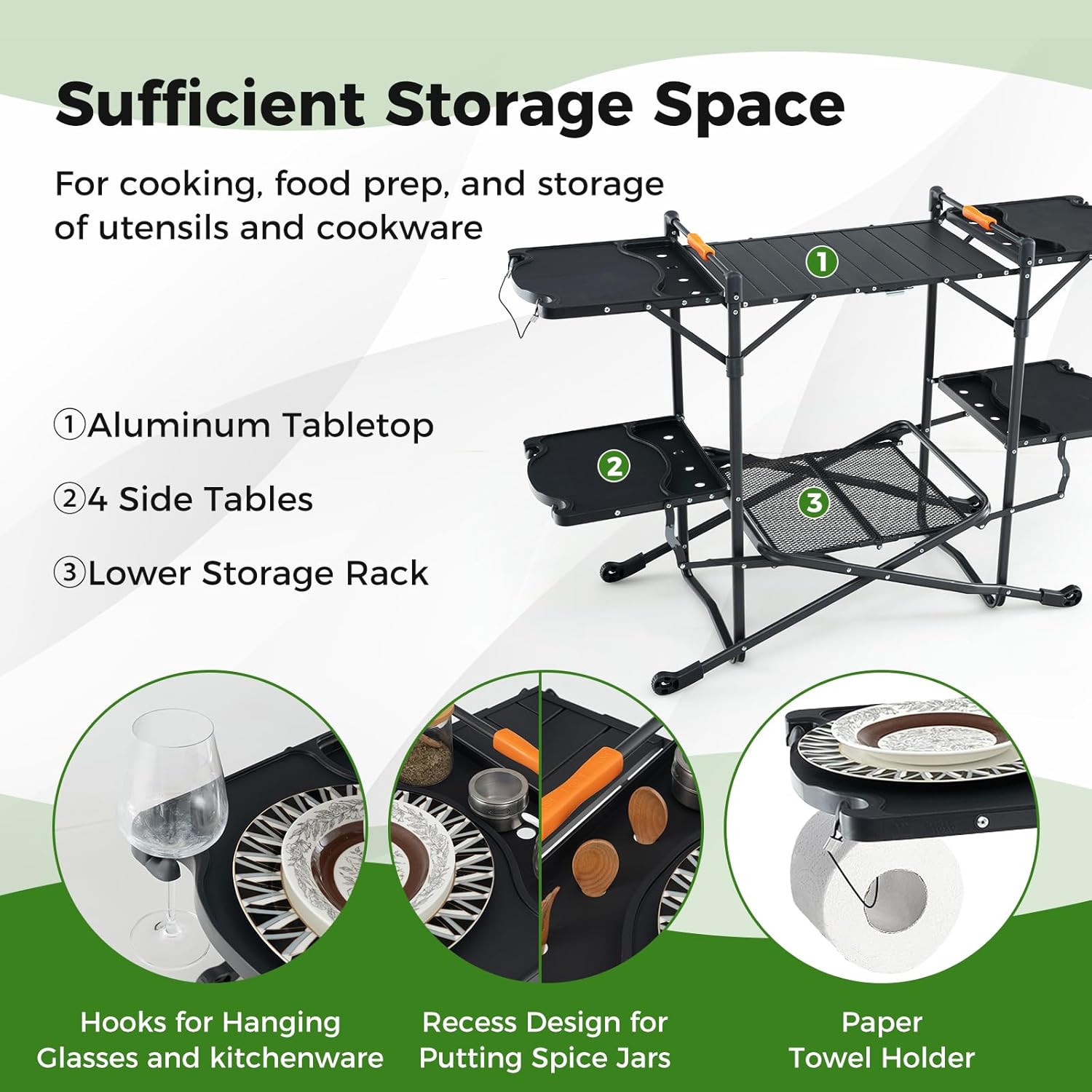 Mesa de Cocina Plegable Portát - Camping Cooking Table With Storage reseña y precio
