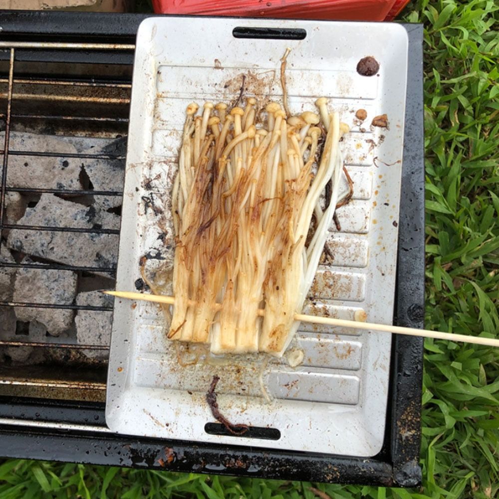 Sartén de titanio duradera par - Camping Cooking Pan reseña y precio