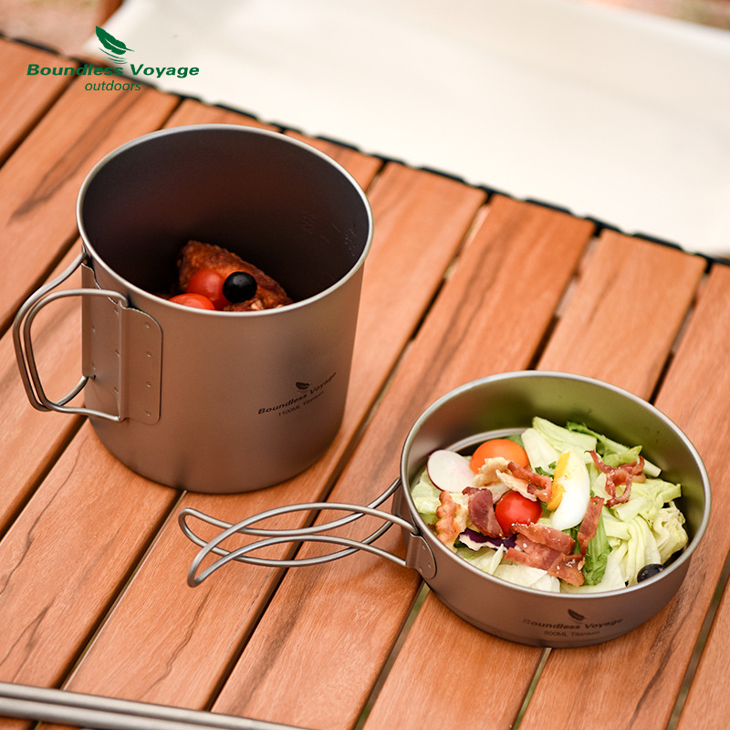 Juego de ollas con mango plega - Camping Cooking Frying Pan reseña y precio