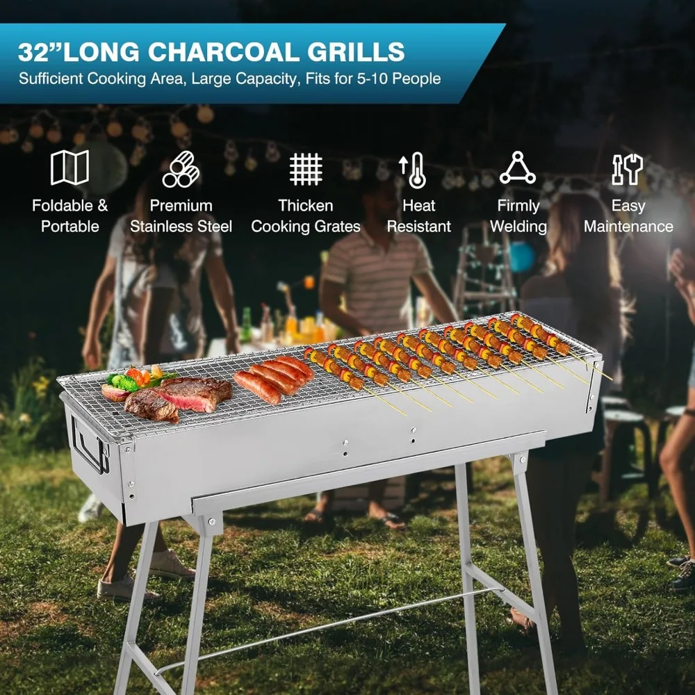 Parrillas de carbón portátiles - Camp Grill Portable Folding reseña y precio