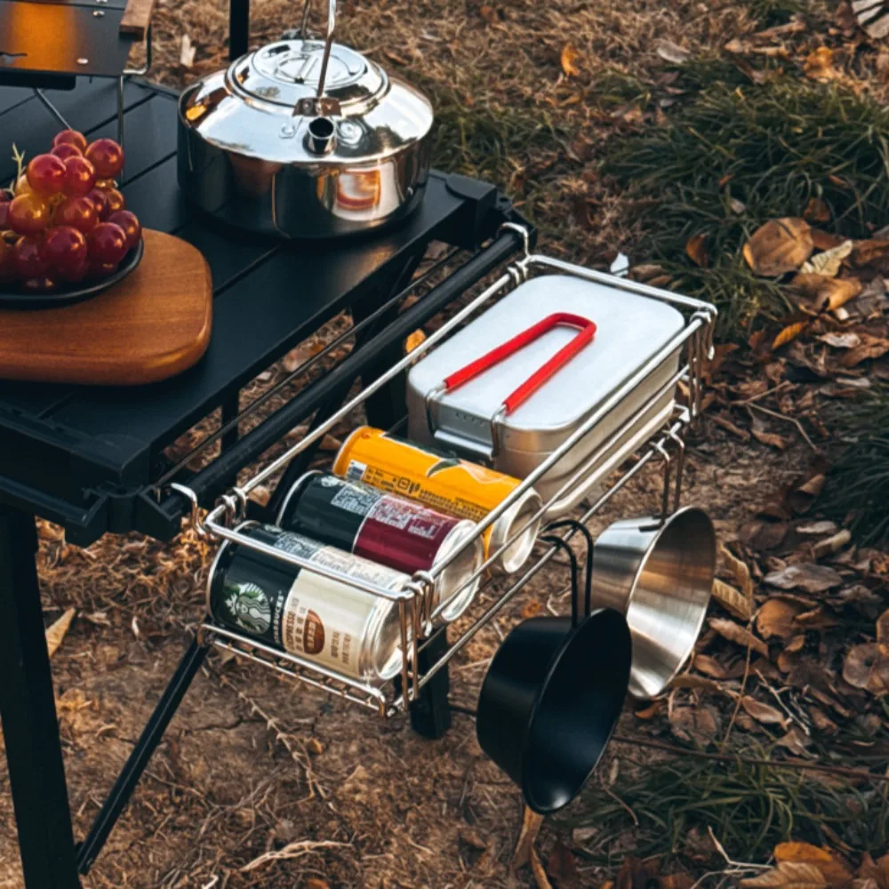 Estante de almacenamiento late - Camping Cooking Table With Storage reseña y precio