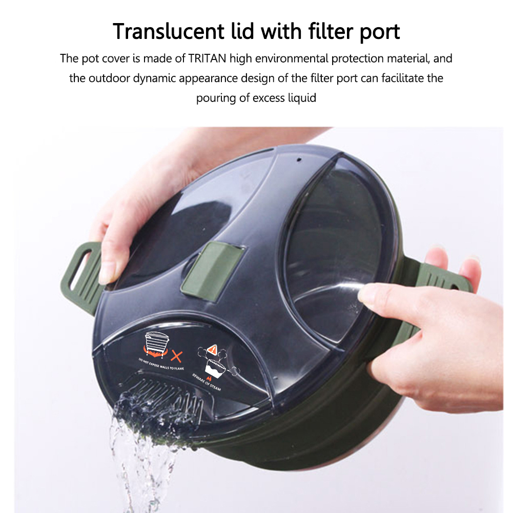 Tetera plegable de silicona de - Camping Cooking Kettle reseña y precio