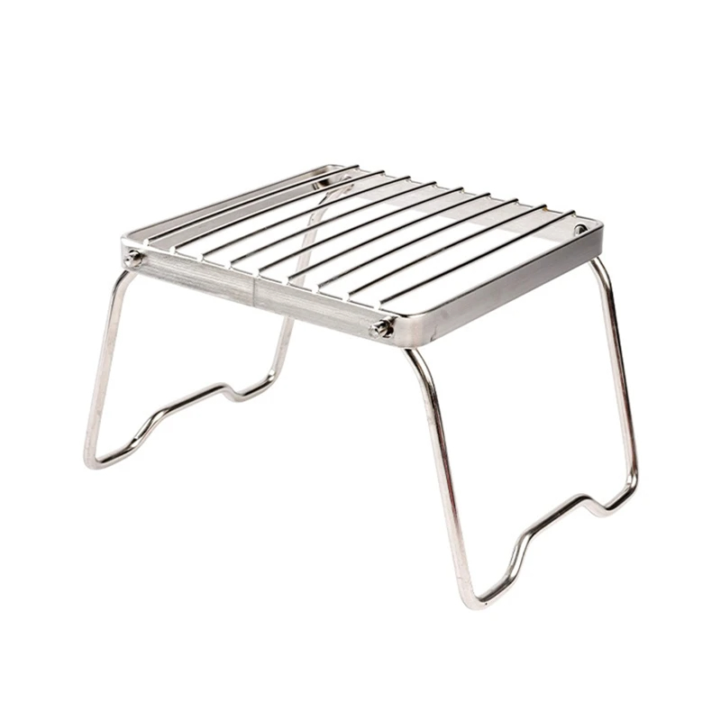 Soporte de estufa de acero ino - Camp Grill Portable Folding reseña y precio