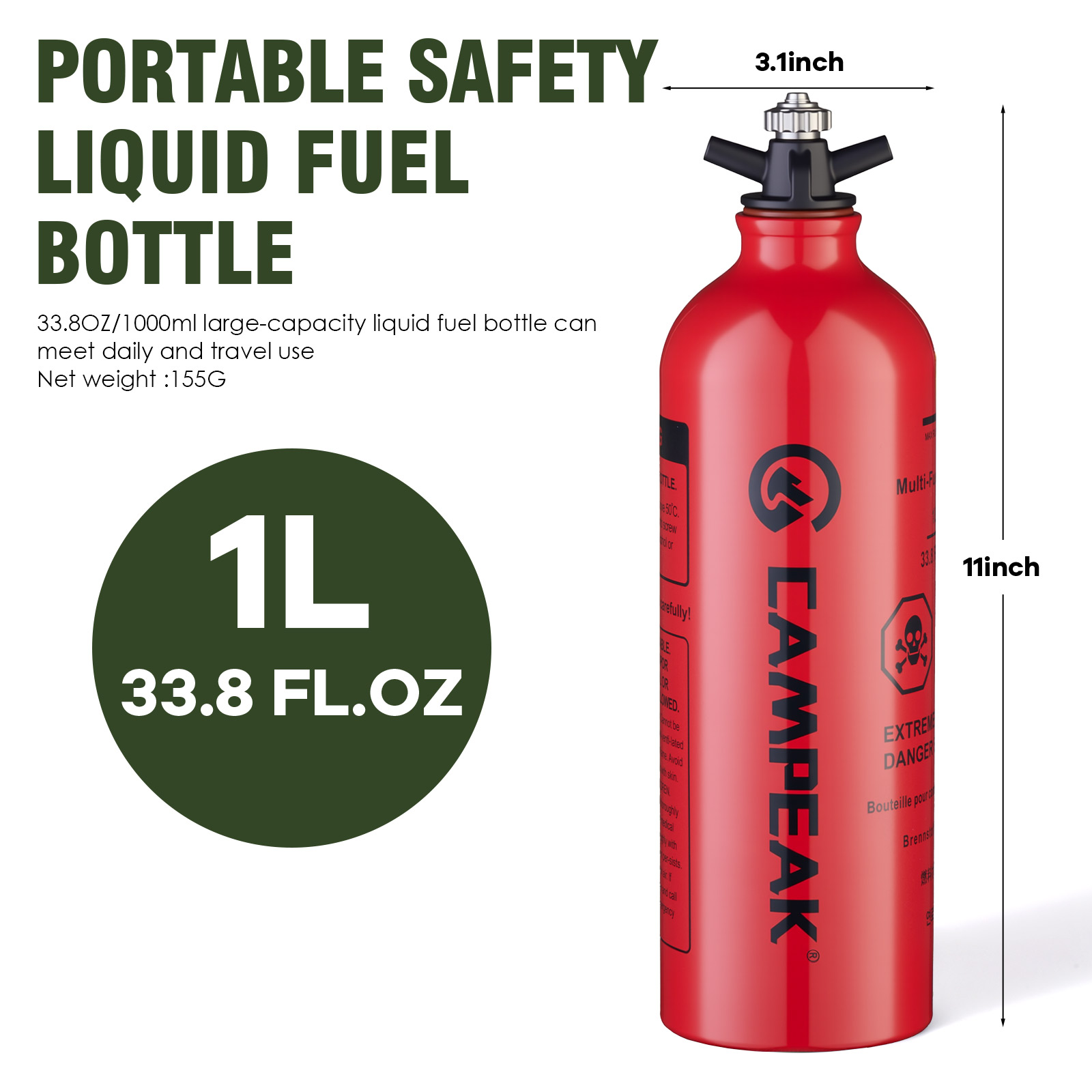 Botella de Combustible Líquido - Camping Cooking Oil Bottle reseña y precio