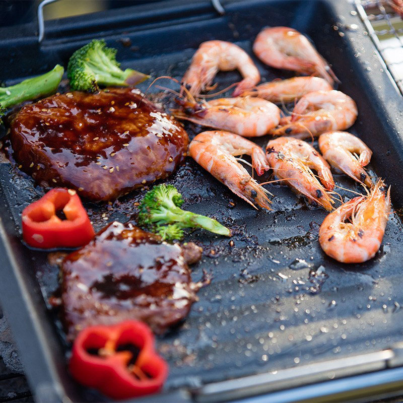Sartén cuadrada gruesa para ex - Camping Cooking Appliances reseña y precio