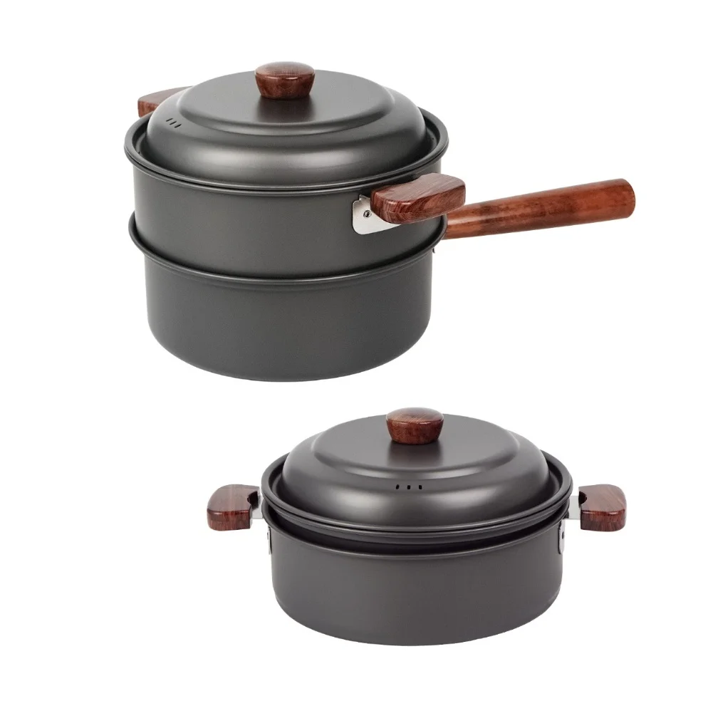 Juego de ollas de cocina para  - Camping Cooking Pot With Lid reseña y precio
