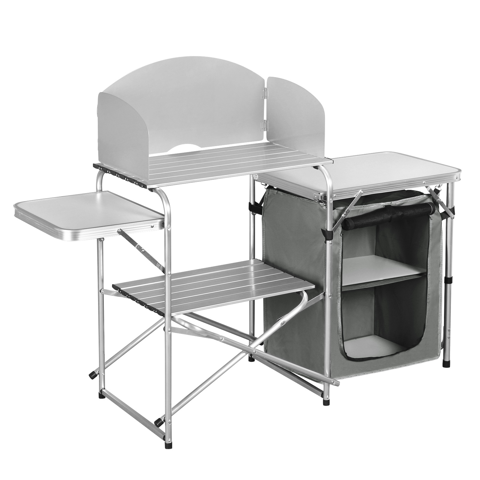 Aluminium Foldable Camping Cab - Camping Cooking Table With Storage reseña y precio