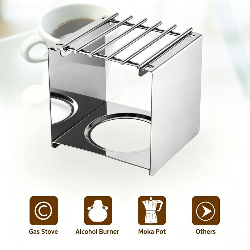 Soporte Cuadrado de Acero Inox - Camping Cooking Appliances reseña y precio