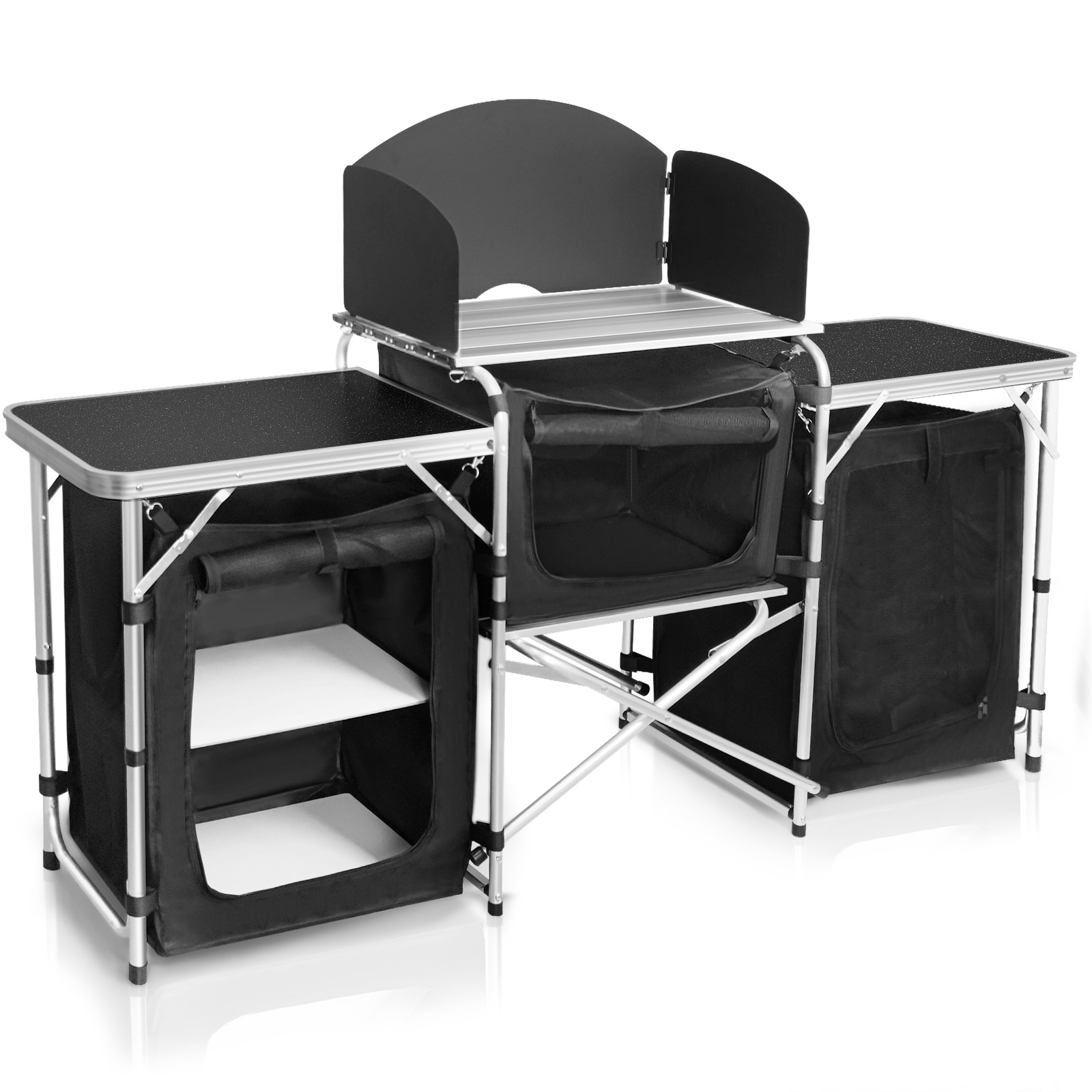 Estación de cocina plegable po - Camping Cooking Table With Storage reseña y precio
