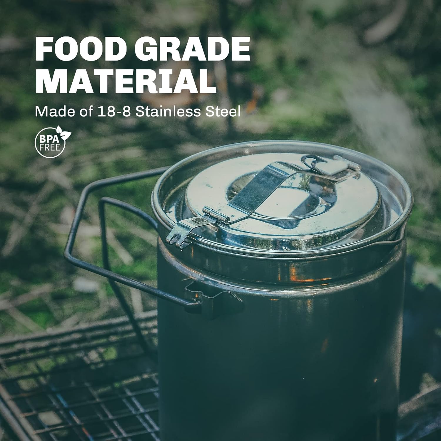 Olla de vapor de acero inoxida - Camping Cooking Kit reseña y precio