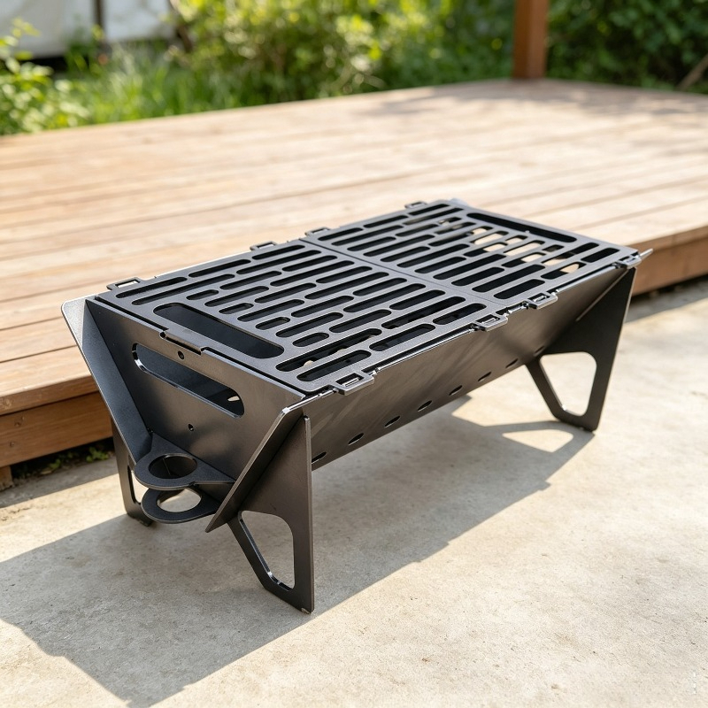 Parrilla de Acero al Carbono R - Camp Grill Portable Folding reseña y precio