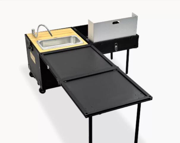 Cocina móvil para exteriores,  - Camping Cooking Table With Storage reseña y precio
