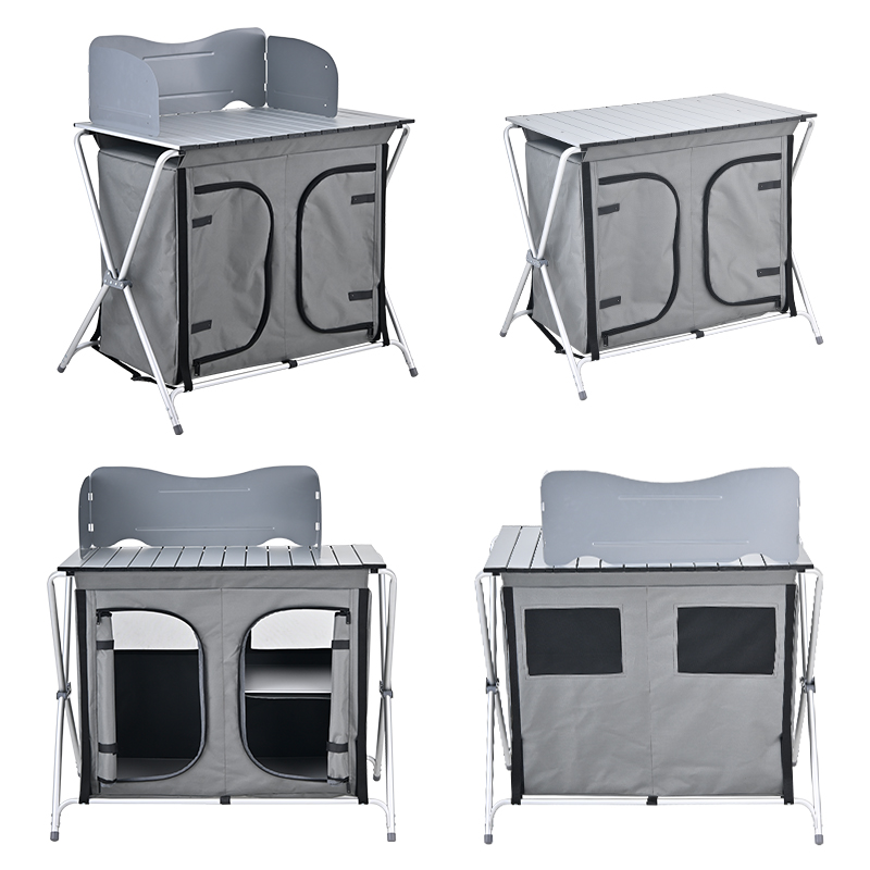 Mesa de Cocina Plegable de Alu - Camping Cooking Table With Storage reseña y precio