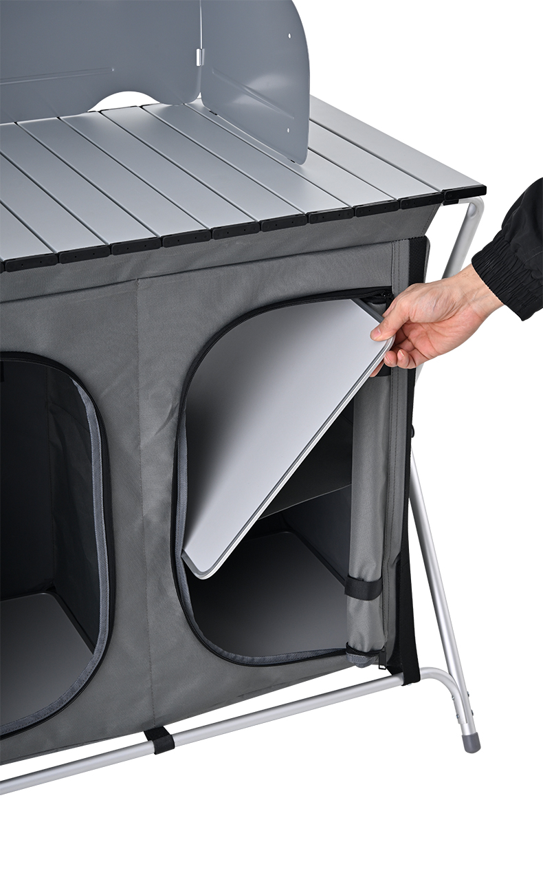 Mesa de Cocina Plegable de Alu - Camping Cooking Table With Storage reseña y precio