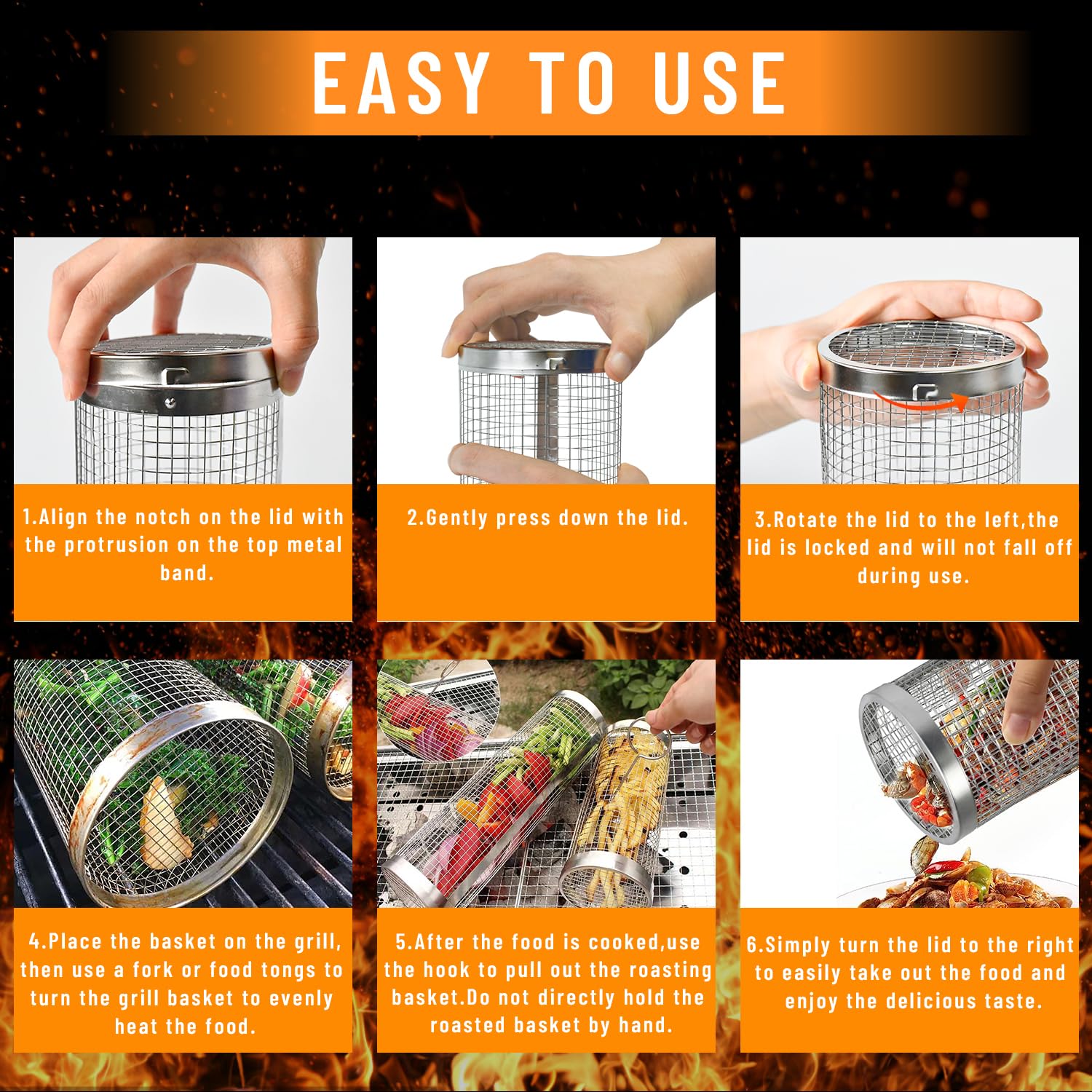 Cestas rodante para asar al ai - Camping Cooking Essentials reseña y precio