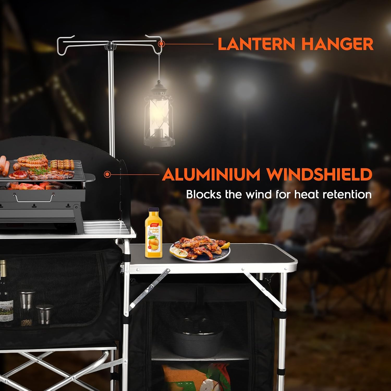 Mesa de Cocina Plegable de Alu - Camping Cooking Table With Storage reseña y precio