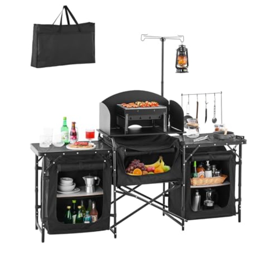 Mesa de Cocina para Camping, M - Camping Cooking Table With Storage reseña y precio