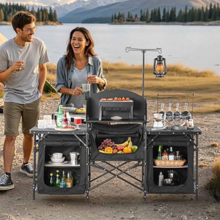 Mesa de Cocina para Camping, M - Camping Cooking Table With Storage reseña y precio