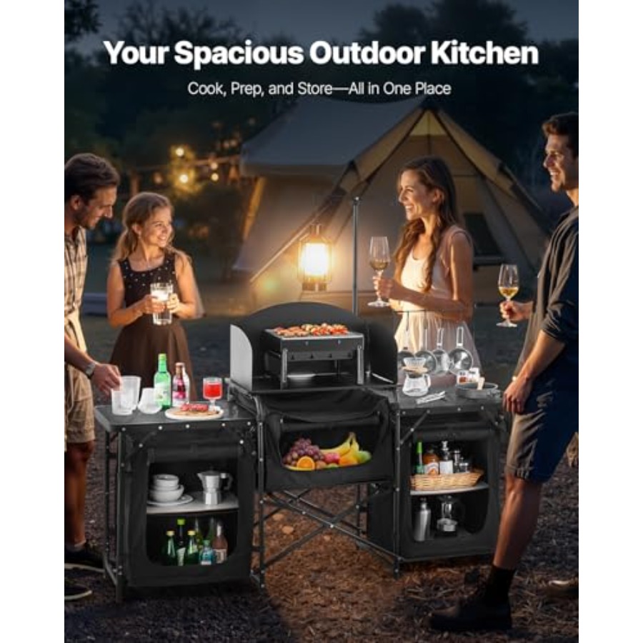 Mesa de Cocina para Camping, M - Camping Cooking Table With Storage reseña y precio