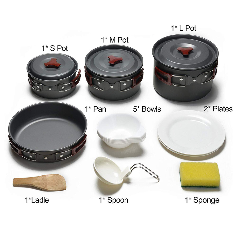 Kit de utensilios de cocina pa - Camping Cooking Essentials reseña y precio