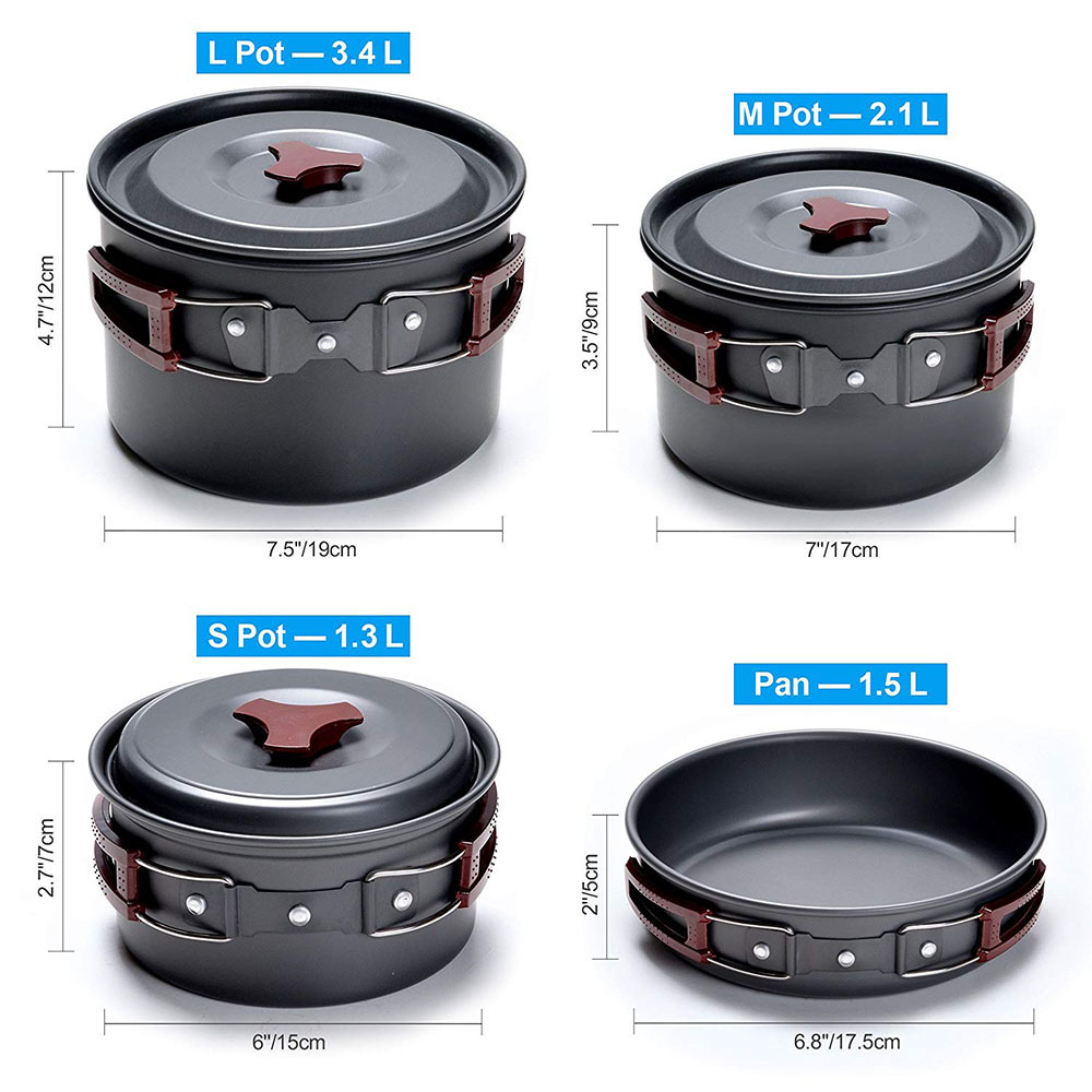 Kit de utensilios de cocina pa - Camping Cooking Essentials reseña y precio