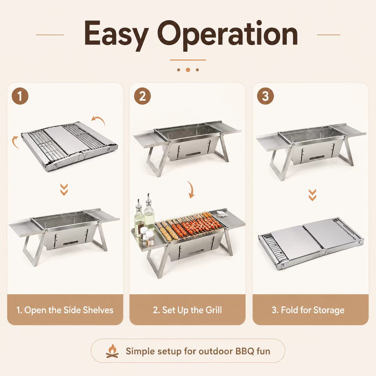 Parrilla de Carbón Plegable de - Camp Grill Portable Folding reseña y precio