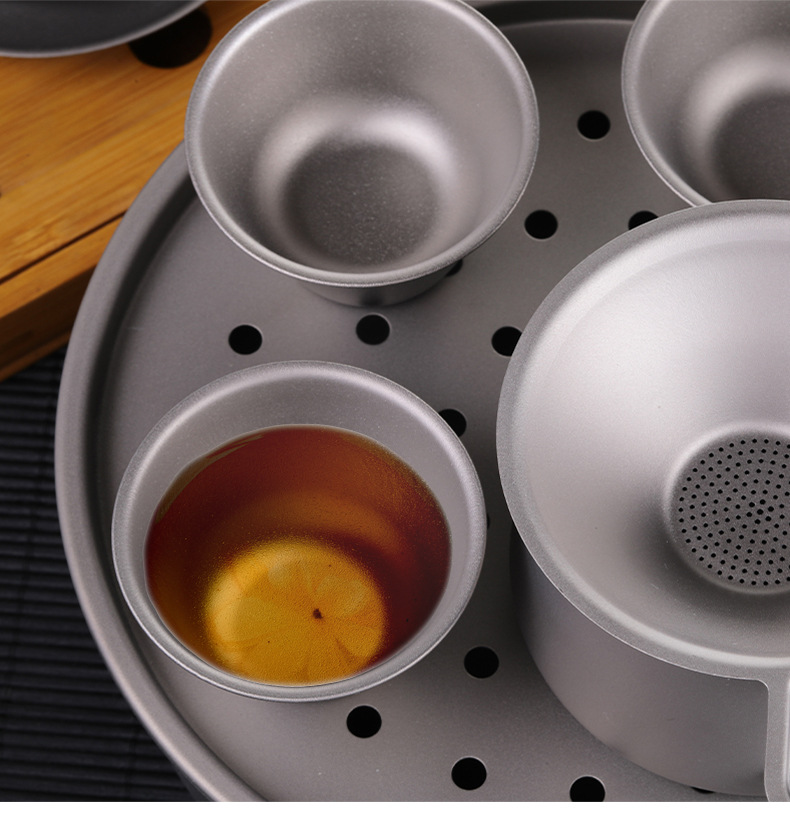 Juego de té de titanio puro, p - Camping Cooking Table With Storage reseña y precio